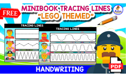 5 FREE TRACING WORKSHEETS FOR KIDS | Lego Themed