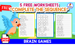 5 FREE WORKSHEETS | COMPLETE THE SEQUENCE