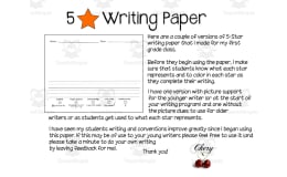 5 Star Writing Paper