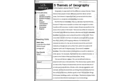 5 Themes of Geography Reading Packet