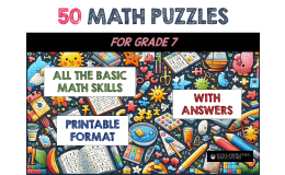 50 Math Puzzles for Grade 7