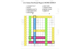 50 States Word Search