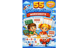 55 Subtraction Worksheets for Grade 1