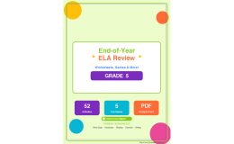 5th Grade End of Year ELA Review Worksheets & Games
