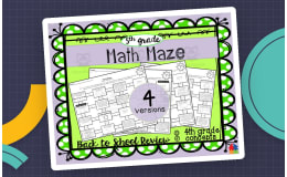 5th Grade Math Maze | Back to School Review
