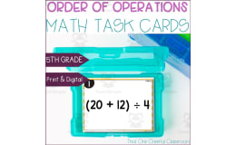 5th Grade Order of Operations Math Task Cards