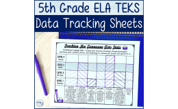 5th Grade TEKS ELA Student Data Tracking Sheets