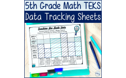 5th Grade TEKS Math Student Data Tracking Sheets