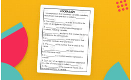 6th Grade Algebra Guided Notes – Algebraic Expressions