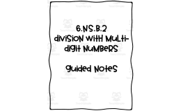 6th Grade Division with Multi-Digit Numbers Guided Notes