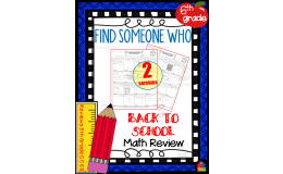 6th Grade - Find Someone Who | Back to School Math Review