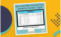 6th Grade Math Common Core State Standards Checklist - Digital