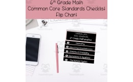 6th Grade Math Common Core State Standards Flip Chart Checklist