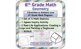 6th Grade Math: Geometry Bundle: 5 Activities: Area, Perimeter, Volume