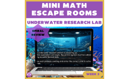 6th Grade Math Spiral Review Escape Room Week 3