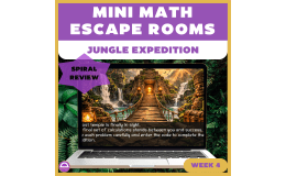 6th Grade Math Spiral Review Escape Room Week 4