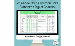 7th Grade Math Common Core State Standards Checklist - Digital