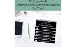 7th Grade Math Common Core State Standards Flip Chart Checklist