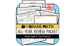 7th Grade Math Full-Year Review Packet