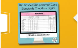 8th Grade Math Common Core State Standards Checklist - Digital