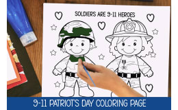 9-11 Craft, First Responder Coloring Activity, Patriot's Day Resource
