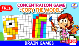9 BRAIN GAMES | Copy the model using colors