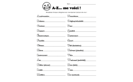 A-Z All About Me! (French Version)