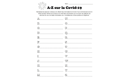 A-Z Covid Vocabulary - Alphabet Word Play ( French Version )