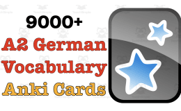 A2 German Vocabulary – Anki Flashcards Set