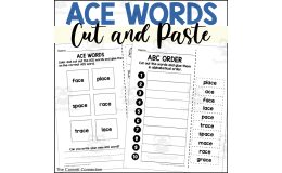 ACE Word Family Cut and Paste Worksheets
