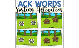 ACK Word Family Sorting Activities