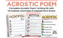 Acrostic Poem Template National Poetry Month Activity Lesson Plan