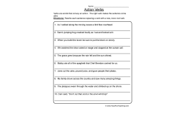 Action Verbs Worksheet