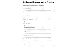 active and passive voice exercises with answers class 6