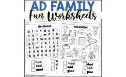 AD Word Family Fun Worksheets