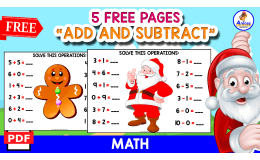 ADD AND SUBTRACT | 1.DIGIT | CHRISTMAS