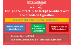 Add and Subtract 5-Digit to 8-Digit Numbers - Standard Algorithm