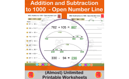 Add & Subtract to 1000 – Open Number Line Set