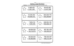 Add Millions Regrouping Worksheet