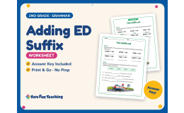 Adding ED Suffix Worksheet – 2nd Grade Suffixes Practice + Answer Key
