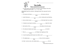 Adding ING Suffix Worksheet