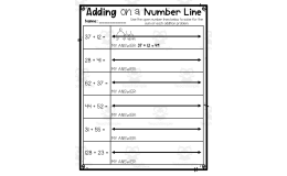 Adding on a Number Line Worksheet – 3 Levels