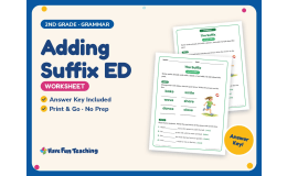 Adding Suffix ED Worksheet – 2nd Grade Suffixes Practice + Answer Key