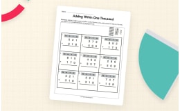 Adding to One Thousand Worksheet
