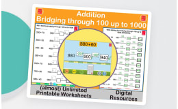 Addition by bridging through 100 up to 1000 - A Mental Strategy