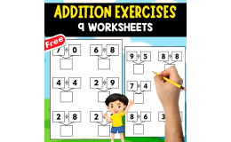 ADDITION EXERCISES | MENTAL CALCULATION | 9 WORKSHEETS