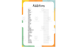 Addition Word Search and Word Scramble Puzzle Worksheets