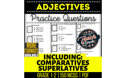 Adjectives Practice Questions - Grades 1-2 Grammar (PDF)