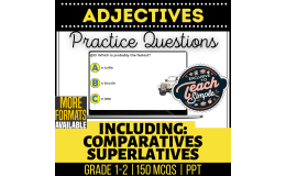 Adjectives Practice Questions - Grades 1-2 Grammar (PPT)