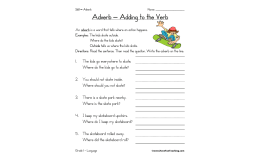Adverb Where Worksheet